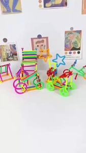 [Loại 600 chi tiết] Hộp Đồ Chơi Lắp Ghép Hình Que Diêm Thông Minh Sáng Tạo Phát Triển Trí Tuệ Cho Bé Trai Bé Gái