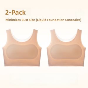 Miiow | Ultra-Thin Invisible Vest Strap Womens Summer New Style No-Wire Bra Sensation Breathable Backless Top Nylon Spandex Blend