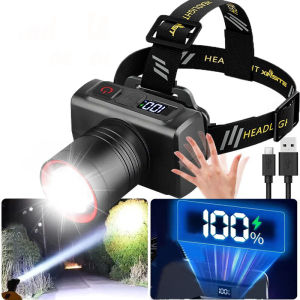 Sensor Headlight LED Head Built-in Battery Head Lamp USB Rechargeable Head Flashlight For Outdoor Fishing Camping Lantern