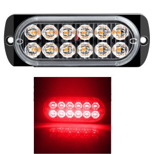 KEVANLY | 2pcs 12LED flashing warning side lamp Car grille Signal light Strobe spotlight for truck trailer Van Pickup truck Jeep SUV ATV