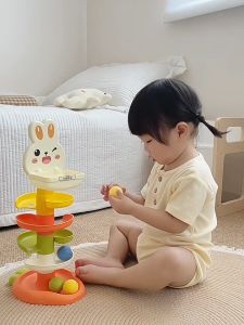 Baby Puzzle Rolling Ball Toy Fun 5 Layer Track Slide Ball Tower Stacks of High Educational Toy