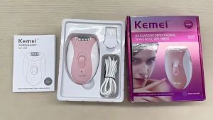 【24 hours delivery】Kemei epilator hair remover USB Rechargeable electric hair remover lady shaver leg epilator armpit hair remover electric shaver for women