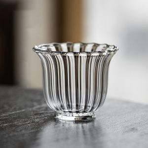 Stripe High Borosilicate Glass Teacup Small