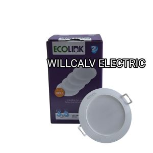 Ecolink EDL190B pack 3 free 1 lampu Downlight LED 35W 7W 10W 14W  isi 4 PC lampu cahaya putih 6500K