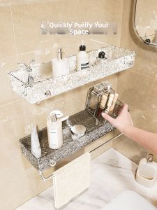 BAOJIAWANG | Drill-Free Acrylic Bathroom Storage Rack