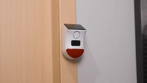 MOES | Còi Báo Động Thông Minh Ngoài Trời MOES 120dB - Báo Động An Ninh Năng Lượng Mặt Trời Kết Nối WiFi Với Cảm Biến PIR Điều Khiển Từ Xa & Tương Thích Với Alexa Google Home