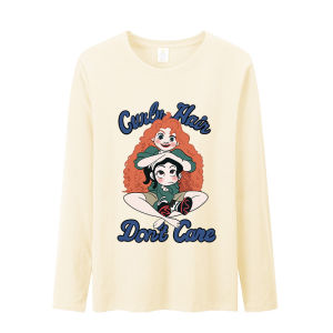 Áo Thun Dài Tay in Họa Tiết Thời Trang Thường Ngày Cho Nữ Mùa Hè 2025 Áo Thun Cotton Thoáng Khí Cổ Tròn Dáng Rộng