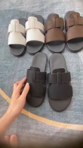 Dép Nam Quai Ngang CHỮ H DA ĐAN DÉP NAM BOY PHỐ Thời Trang Mẫu Mới 2025 Phong Cách Công Sở phong cÁCH