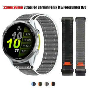 Official Nylon Loop 22mm 26mm Strap For Garmin Fenix 8 E 7 7X 6X 6 Pro Watch Band Quatix 7X/Forerunner 970 965 Watchband Correa