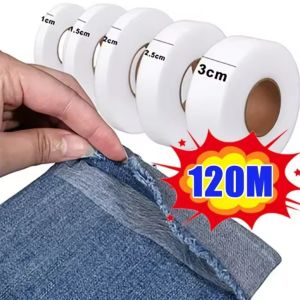 【Swan Home】120M Double-sided Non-woven Interlining Adhesive Tape Iron On Hem Tape Edge Shorten Repair Pants For Hats Clothes DIY Sewing Crafts