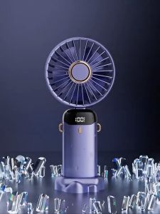 【SG READY STOCK】 Portable USB Mini Fan Aromatherapy Handheld Fan Adjustable Mini Cooling Fan 5 Speed Rechargeable Handheld Fan With Led Display
