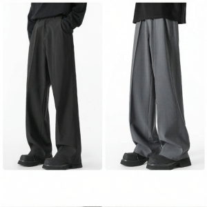 TUCANO | Drooping Casual Loose Straight Trousers Pants