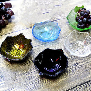 Deluxe Crystal Glass Mini Sauce Dish Japanese Style Dining Utensils Commercial Use Gold Rimmed Elegant Home Use Plate