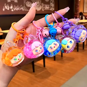 【COD】Gantungan Kunci Emosi Wajah Quicksand Keychain Boneka