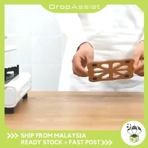 DROPASSIST 1759 READY STOCK Wooden Table Mat Coaster Heat Insulation Cup Holder Mat Coffee Cup Letak Cawan Alas Meja Kayu Pelapis