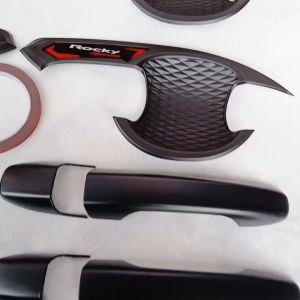 Paket Cover Spion Handle Outer Pintu Tutup Tangki Mobil Daihatsu Rocky 2021 Hitam All Variant
