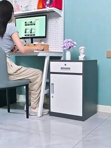 (Original) Office Under-Desk File Cabinet with Lock Low Cabinet Document Cabinet Under-Desk Mobile Cabinet Metal Drawer Cabinet File Archive Cabinet
