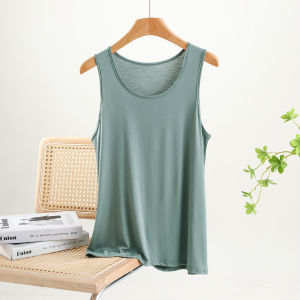 Summer New Mens Modal round Neck Vest Thin Loose Inner plus Size Sleeveless Can Be Worn outside Breathable Comfortable Sweat Vest