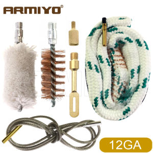 Armiyo Built-in Bronze Brush Hose Hard Pipeline Cleaning Rope Sling Cotton Swabs Cable Brass Puller Holder Fit 4.5mm ~ 18.5mm