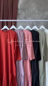 DN : [NAGITA DRESS FASHION MUSLIM TERBARU] ]GAMIS POLOS REMPLE ELEGANT] [BUMIL BUSUI FRIENDLY] SHAKILA HQ MATT SIZE S M L XL