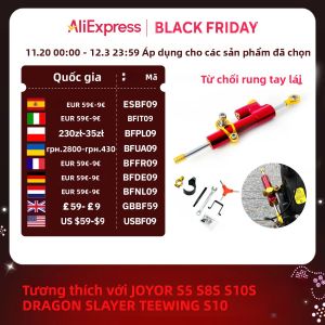 Bộ Giảm Chấn Tay Lái JOYOR Dành Cho Xe Tay Ga S5 S8S S10S DRAGON SLAYER TEEWING S10 - Cải Thiện Độ Ổn Định Giảm Rung Lắc Tay Lái