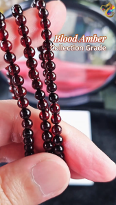 Collection Grade Blood Amber Bracelet