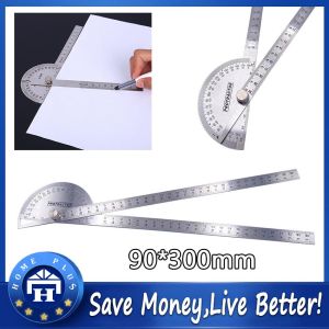 【Local delivery】 Vastar 180 Degree Adjustable Protractor Stainless Steel Angle Gauge Round Head Caliper Measuring Ruler Angle-Ruler