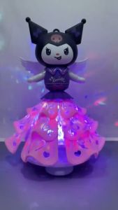 Mainan Anak Perempuan Boneka Kuromi Menari dengan lampu dan musik free bateray 3pcs