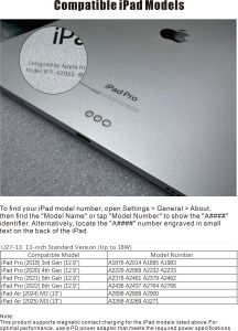 Cáp Sạc Từ Tính AVXRUA 1.5M Cho iPad Bọc Da USB-C Sạc Nhanh 18W/35W PD Tương Thích Với Thiết Bị Apple