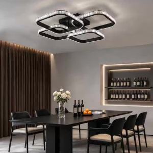 Đèn Trần LED Hiện Đại Gắn Trên Bề Mặt 3 Chế Độ Màu Sắc Dùng Cho Phòng Ngủ Phòng Khách Hành Lang Chất Liệu Sắt + Acrylic Đèn Trang Trí Nhà Cửa