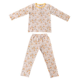 ชุดนอนเด็กผู้หญิงผ้าฝ้ายแท้ ชุดอยู่บ้านหลวมๆ ชุดฤดูใบไม้ร่วงสำหรับเด็ก เสื้อผ้าเด็ก เสื้อผ้าเด็กในบ้าน ชุดนอนเด็กผู้หญิง