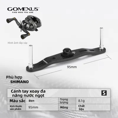 Gomexus | Tay Cranking Cân Nhẹ Từ Sợi Carbon Cho Cuộn Cá