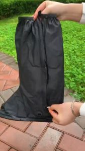 Rain Boot High Tube Waterproof And Anti Slip Mens And Womens Thickened Rain Shoe Cover