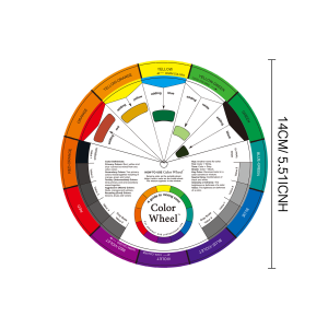 POSEIDON 12 Color Card English Three Tier Design Rotating Chromatic Circle For Permanent Makeup Tattoo Supplies