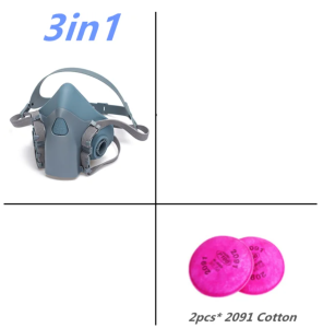 7502 Gas Mask Fireproof Spray Painting Chemical Industry Anti-Dust Chemical Respirator Anti-Organic Vapor 601/2091 Filter