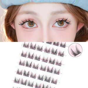 60 กลุ่ม Self Adhesive Eyelashes Cluster Lashes ไม่มีกาวขนตา Soft Lash กลุ่ม Reusable Self Adhesive Lashes