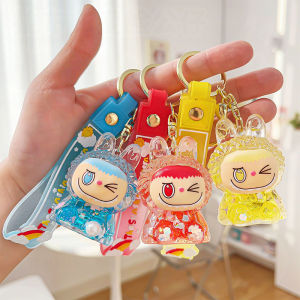 Móc Khóa Acrylic Mini Oil Sand Flowing Luffy Cartoon Keychain Túi Trang Trí Dễ Thương Phụ Kiện Hoạt Hình Cho Người Lớn