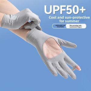 Breathable Anti-slip UV Protection Gloves Ice Silk