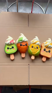 Mini Ice Pop Squishy Soft Dessert Squeeze Fidget Toy Pang-alis Stress Cute Design Kids Gift