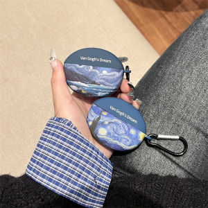 Cartoon Protective Case for Wireless Bluetooth Earphones Oppo Enco X3 Starry Night Oil Painting Soft Shell Anti-Fall Cover