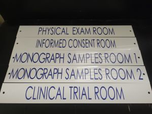 Acrylic plate signage for hospitals and others with min order of 20pcs up