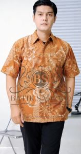 Baju Kemeja Batik Pria Dewasa Mewah 2025 Terbaru Lengan Pendek Katun Premium Reguler Fit Motif Brata