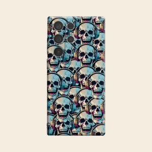 Headphone Skull Texture Luxury Fashion Full Lens Protective Case for Samsung Galaxy S26 S25 S24 A56 A36 Plus Ultra