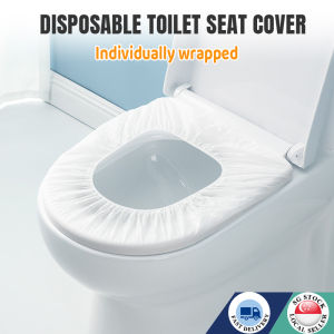 🇸🇬Disposable Toilet Seat Cover Mat  Elastic Waterproof Non-Woven Toilet Lid Mat Sanitary Comfort Toilet cover For Travel Home