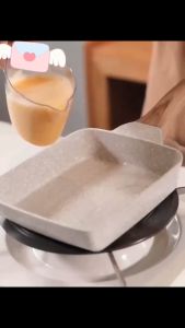 Wajan Frypan Telur Omelette Egg - Tamagoyaki Fry Pan Marble Anti Lengket Panci Persegi Cetakan Telur Pan goreng rumah tangga