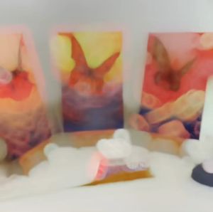 Hiasan Dinding Butterfly Minimalis Pink & Abstrak