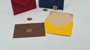 PrintYourStyle 120gsm Vintage Linen Envelopes Retro Textured Envelope Wedding Invitation