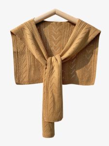 Áo Khoác Len Dệt Kim Áo Khoác Ngoài Mùa Xuân Thu Đa Năng Cho Nữ Quần Áo Bảo Vệ Cổ Quần Áo Làm Mát Không Khí Mùa Hè Áo Khoác Giả Cổ