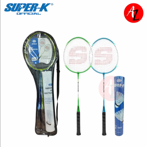 Super-K Badminton Racket Blue/Green x 1 set SDA-11079