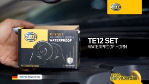 HELLA Klakson Keong Trumpet Horn Waterproof TE12 Set 12V / 110dB